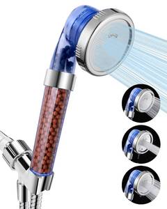 lot 4088 image: Luxsego Filtered Shower Head for Hard Water, High Pressure 3 Modes Shower Heads with Handheld Spray, Water Softener Showerhead Set with Mineral Beads to Remove Chlorine & Fluoride for Dry Hair & Skin