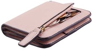 lot 4092 image: Toughergun Womens Rfid Blocking Small Compact Bifold Luxury Genuine Leather Pocket Wallet Ladies Mini Purse with ID Window (08 ReNapa Pink Champagne)