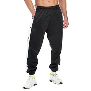 lot 4095 image: SCHEKNTS Mens Sweatpants Tear Away Basketball Pants Athletic Workout Running Casual Loose Jogger with Pockets Black size 1XL