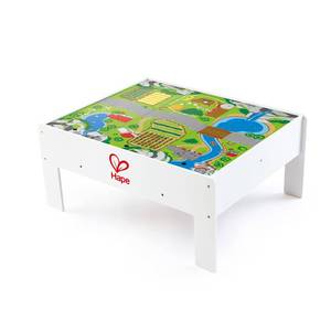 lot 1972 image: Hape Railway Play and Stow Storage and Activity Table for Wooden Trainsets Multi Color, L 35.4, W 27.8, H 15.7 inch