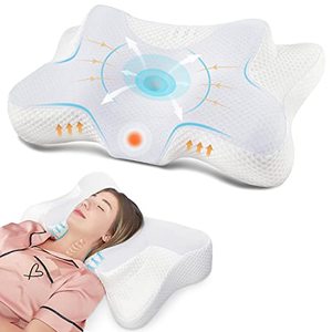 lot 4001 image: DONAMA Cervical Pillow for Pain Relief Sleeping, Memory Foam Orthopedic Contour Neck Pillows for Bed with Breathable Pillowcase, Ergonomic Neck Support Pillows for Side, Back and Stomach Sleepers