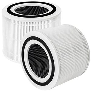 lot 4024 image: Core 300 Replacement Filter for Levoit Air Purifier Core 300-rf Core 300S, 3-in-1 Pre, H13 True HEPA, Activated Carbon Filtration System, Pack of 2