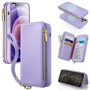 lot 4025 image: Antsturdy 2 in 1 Detachable for iPhone 13 Pro Max Wallet case with Magsafe,RFID Blocking Magnetic Wireless Charging PU Leather Phone case Flip Folio Cover Card Holder Women Men,Purple
