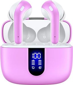 lot 4031 image: TAGRY Bluetooth Headphones True Wireless Earbuds 60H Playback LED Power Display Earphones with Wireless Charging Case IPX5 Waterproof Earbuds with Mic for TV Smart Phone Computer Laptop Sports