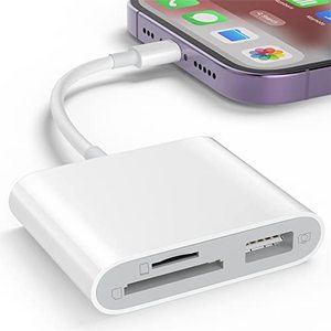 lot 4226 image: SZHAIYIJIN SD Card Reader for iPhone, Memory Card Reader with USB Camera Adapter Plug and Play Trail Game Camera SD Card Viewer Supports SD and TF Card Micro SD Card Adapter for iPad No App Required