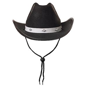 lot 4241 image: Green Sky Sturdy, Felt Cowboy Hat for Men, Women and Teens, Western Hat (Black & White)