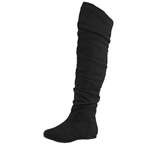 lot 4122 image: Nature Breeze Womens Stretchy Thigh High Boot,Black,8.5
