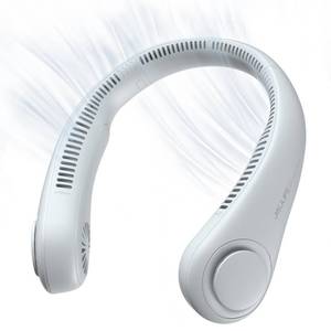lot 4141 image: JISULIFE Portable Neck Fan, Hands Free Bladeless Fan, 4000 mAh Battery Operated Wearable Personal Fan, Leafless, Rechargeable, Headphone Design,3 Speeds Gifts for Women Men-Grey