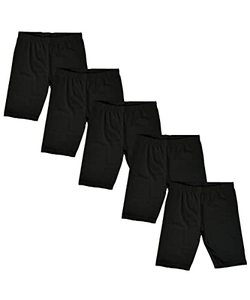 lot 4147 image: MISS POPULAR Girls Biker Shorts Soft Comfortable Cotton Spandex Elastic Waistband  Sizes 4-16 (1416, Pack 7)
