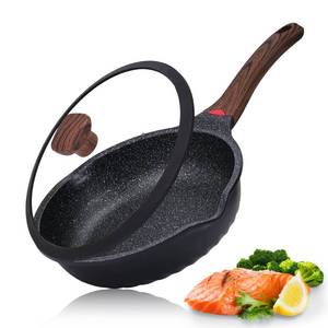 lot 4166 image: Vinchef Nonstick Deep Frying Pan Saute Pan with Lid, 10in3Qt Skillet Pan, German 3C Ceramic Coating Technology, Aluminum Casting, Induction Compatible