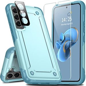 lot 4168 image: Oneagle 4 in 1 for Samsung Galaxy S22 Case Not for S22, Galaxy S22 5G Case with 9H HD Screen ProtectorCamera Lens Protector10FT Military Dropproof Heavy Duty Anti-Slip Case for Samsung S22