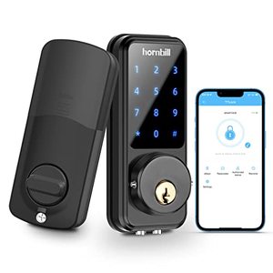 lot 4181 image: Smart Lock Keyless Entry Deadbolt Door Lock, Digital Electronic Bluetooth Deadbolt Door Lock with Keypad, Smart Locks Front Door Works with APP, Code and eKey Auto Lock for Homes