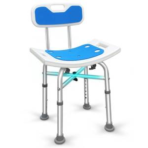 lot 4187 image: Bcareself Shower Stool with Back Heavy Duty Shower Chair for Inside Shower 500lb Narrow Bathtub Shower Saet with Height Adjustable Tool-Free Assembly for Elderly Seniors Disabled Handicap Pregnant