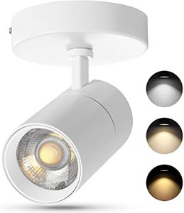 lot 4192 image: VANoopee 3-Color Dimmable Ceiling Spotlight Flush Mount Adjustable Spotlight Directional LED Spot Lights Indoor Bright Accent Fixture for Living Room Bedroom - CRI90 Flicker Free 20W 2000lm White