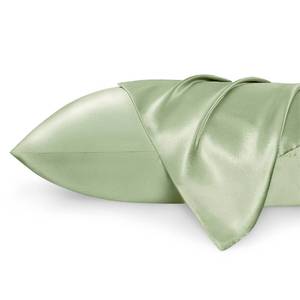 lot 4199 image: Bedsure King Size Satin Pillowcase Set of 2 - Sage Green Silky Pillow Cases for Hair and Skin 20x40 Inches, Pillow Covers with Envelope Closure, Similar to Silk Pillow Cases, Gifts for Women Men