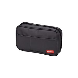 lot 4249 image: LIHITLAB Zipper Pen Case, 7.9 x 2 x 4.7 Inches, Black (A7551-24)