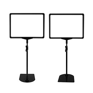 lot 4258 image: SONFILY A frame Sign Holder Adjustable Poster Stand Sign Stands For Display Floor Standing Sign Holder Small Retail Signs Double Sided Signs Indoor For Fair Store Shop,8.5x11in,2 Pack Black