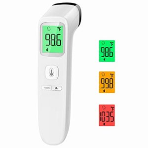 lot 4275 image: Forehead Thermometer, Baby and Adults Thermometer with Fever Alarm, LCD Display and Memory Function, Ideal for Whole Family