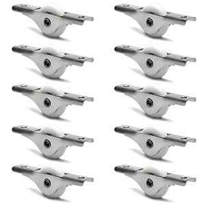 lot 4286 image: MroMax 10Pcs 23mm0.91 Dia Screen Door Rollers Nylon White Sliding Wheel Electroplating Sliding Wheel with Stainless Steel Shell for Garage Screen Door