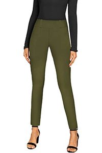 lot 4312 image: Hybrid & Company Women Office Dressy Leggings Skinny Trousers with Print KP47812 Olive S