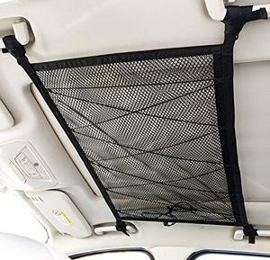 lot 4323 image: Kaskawise Car Ceiling Cargo Net Pocket,31x21 Adjustable Double-Layer Mesh SUV Roof Organizer Long Trip Ceiling Storage Net,Car Camping Cargo Net for Car,SUV,Van Life Accessories