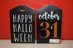 14 Two-sided Halloween Wood Tombstone Signs