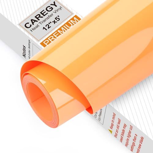 CAREGY Iron on Heat Transfer Vinyl Roll HTV (12''x5',Light Orange)  •  SUPER MASSIVE AUCTION FOR RESALE FLIPPERS TREASURE HUNTERS FBA INDEPENDENT  BUSINESSES ENTREPRENEURS! ONLY THE LATEST AND GREATEST PRODUCTS AND APPAREL