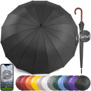 lot 3909 image: Royal Walk Large Umbrella for 2 Persons - 54 Inch Automatic Open, Wind Resistant, Fast Drying, Strong 16 Ribs, Travel 120cm