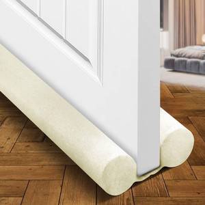 lot 3911 image: Holikme Twin Door Draft Stopper Weather Stripping Noise Blocker Window Breeze Blocker Adjustable Door Sweeps 36inch, Beige