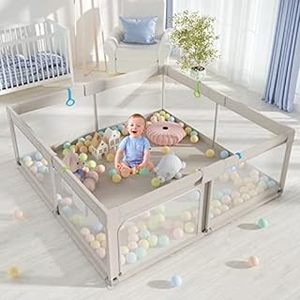 lot 3919 image: ZEEBABA Baby Playpen, Playpen for Babies(59  59  27inch), Kids Safe Play Center for Babies and Toddlers, Extra Large Playpen, Baby Playpen Fence Gives Mommy a Break (B098N48JT3)