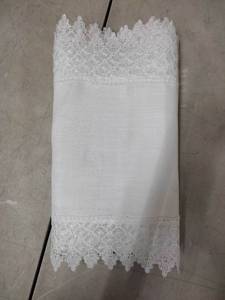 lot 3956 image: White Decorative Table Runner 9ft x 15in 100% polyester