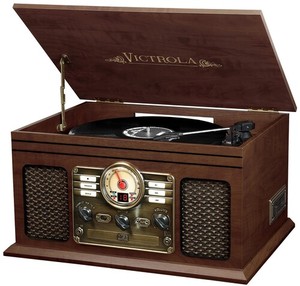 lot 1380 image: Victrola - Bluetooth Stereo Audio System - Espresso