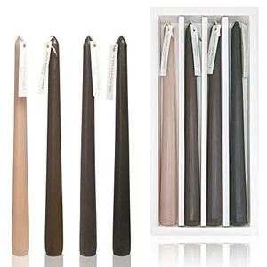 lot 1430 image: Handmade Brown Gradient Color Scented Taper Candles - 10 Inch Smokeless Dinner Candles Soy Wax Home D�cor Candlesticks 4pcs