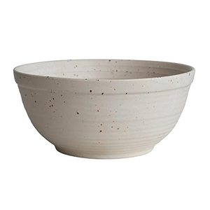 lot 2763 image: Creative Co-Op Farmhouse Stoneware, White Speckled Glaze Bowl, Ivory (Stained Spots)