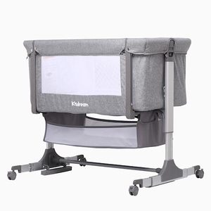 lot 2769 image: Kisdream Baby Bassinet Bedside Co-Sleeper Bed Portable Cosleeper Crib Safe Cradle Bassinette Next to Tall Parent Bed Side Attached Cosleeping for Newborn & Infant with Adjustable Height