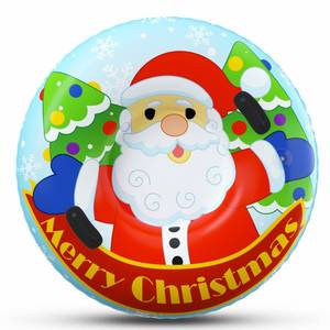 lot 2772 image: JOYIN 47 Inflatable Snow Tube, Heavy-Duty Snow Tube for Sledding, Great Inflatable Snow Tubes for Winter Fun and Family Activities (Santa)