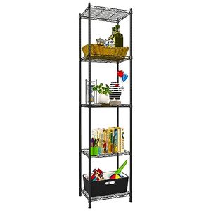 lot 2796 image: ZHAZHADI Metal Storage Rack 5 Tier Adjustable Storage Shelf Wire Shelving Unit Storage Shelves Metal 660Lbs Capacity 17 L x 13 W x 63 H for Pantry Closet Kitchen Laundry Black