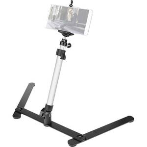 lot 3962 image: ChromLives Photo Copy Stand Pico Projector Stand with Phone Clamp Overhead Phone Mount Phone Stand Mini Tripod Adjustable Tabletop Monopod Stand Compatible with Smart-Phone