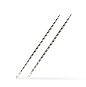 lot 3964 image: SUWEI 4 inch Upholstery Hard Large Eye Needle 2 Pcs,Hand Sewing Leather,Tapestry,Embroidery,Tufting,for Home or Work.(Silver, 4 Inch 2 Pcs)