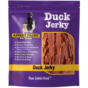 lot 5618 image: Savory Prime Natural Duck Jerky Dog Treats 16 Oz.