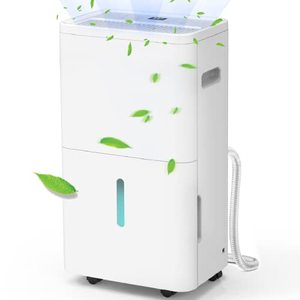 lot 5624 image: COLAZE 4500 Sq. Ft 70 Pint Dehumidifier for Basement, Dehumidifiers with Drain Hose for Home Bedroom Bathroom Large Room, Auto Defrost&amp Drain, 24H Timer, 1.59 Gal Bucket, Child Lock, Dry Clothes Retail&nbsp$259.99