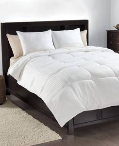 lot 2802 image: Martha Stewart Collection Allergy Wise Down-Alternative Dobby Stripe Comforter, Twin