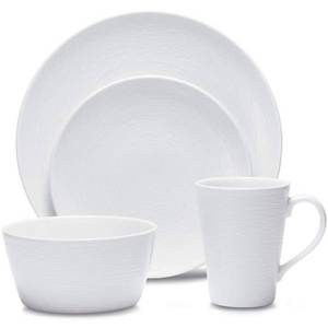 lot 2807 image: Noritake Swirl 2-Pc. Coupe Place Setting (Missing Cup & Bowl)