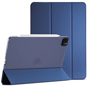 lot 2814 image: ProCase Smart Case for iPad Pro 12.9 2022202120202018, Slim Stand Hard Back Shell Smart Cover for iPad Pro 12.9 Inch 6th Generation 2022  5th Gen 2021  4th Gen 2020  3rd Gen 2018 -Navy (Back Has Giant Scratch)