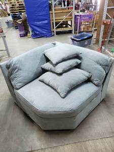lot 3921 image: Spectra Wedge Sofa GreyGreen