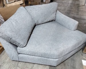 lot 5608 image: Marlin Corner Sofa Piece With 2 Pillows In Dove Grey