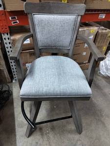 lot 5612 image: Albany Crest Swivel Bar Stool In Dark Grey