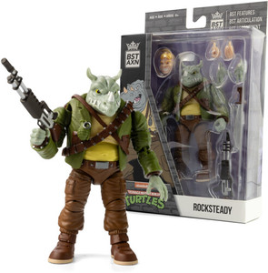 lot 3879 image: TMNT BST AXN Wave 3 Rocksteady 5 Figure
