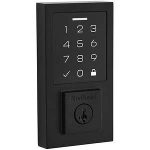 lot 3889 image: 270 CNT 514 SMT RBP RCALFD Contemporary Smartcode Touchpad Deadbolt - Matte Black