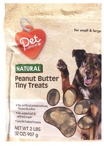 lot 1410 image: Pet Central Peanut Butter Flavored Dog Treats 2lb